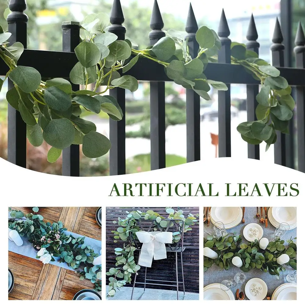 

2M Romantic Creative Fashion Artificial InsRattan Artificial Plant Simulated Eucalyptus Festive Livingroom Handmade Home Decor