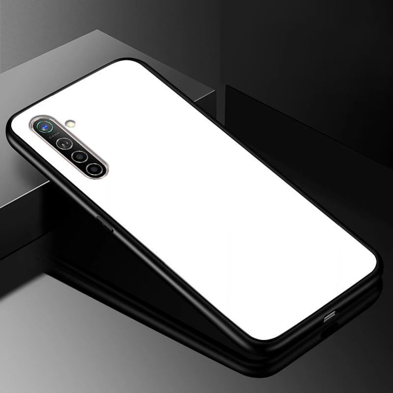 8 Для OPPO Realme X2 чехол 6,4 ''модный стеклянный Жесткий Чехол для задней панели телефона чехол s для OPPO Realme XT силиконовый бампер - Цвет: 8