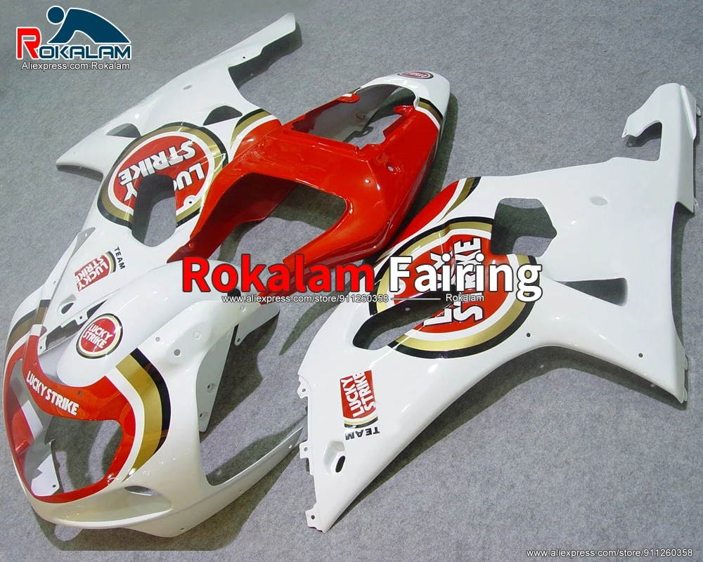 

Bodywork For Suzuki K1 GSXR600 GSXR750 2001 2002 2003 GSXR-600-750 01 02 03 White Red Motorbike Fairing Kits (Injection Molding)