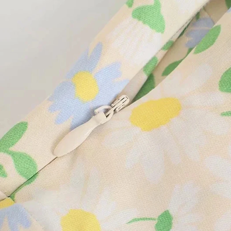 

Za Floral Print Slip Short Dresses Women Casual Backless Sexy Beach Women Summer Dress 2021 Fashion Ruffle Mini Dresses