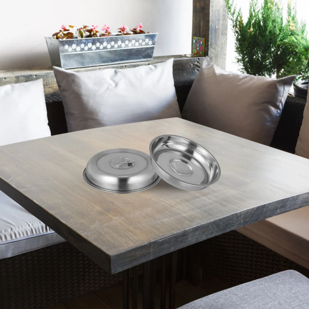 

2pcs Food Protective Cover Household Stainless Steel Steak Cover Teppanyaki Hood