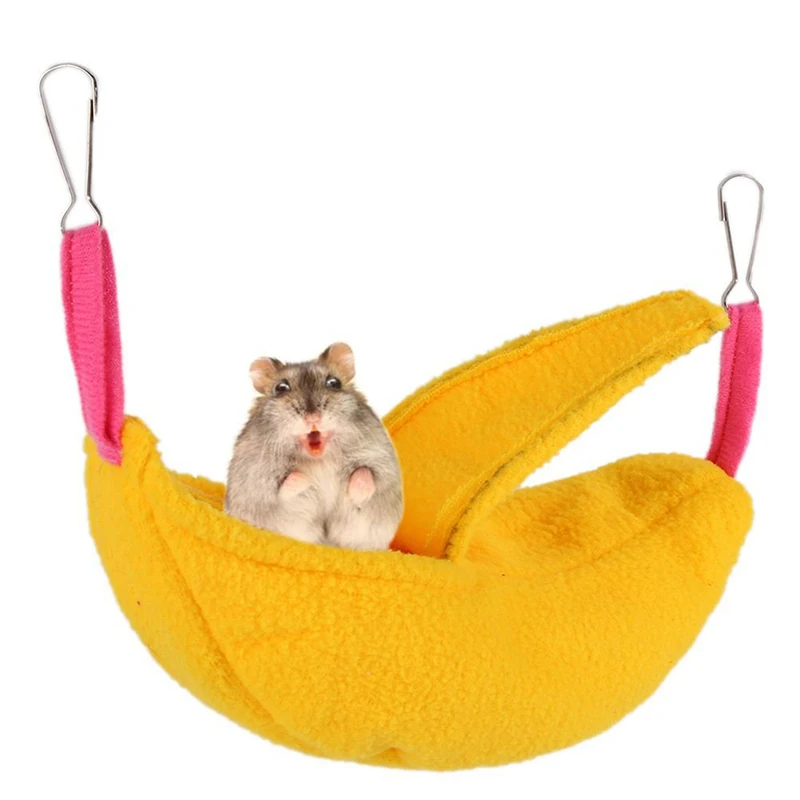 

Качество хомяк гнездо банана Форма дом гамак двухъярусная кровать для дома игрушечная клетка для Сахар Планер хомяк мелких животных Птица ...