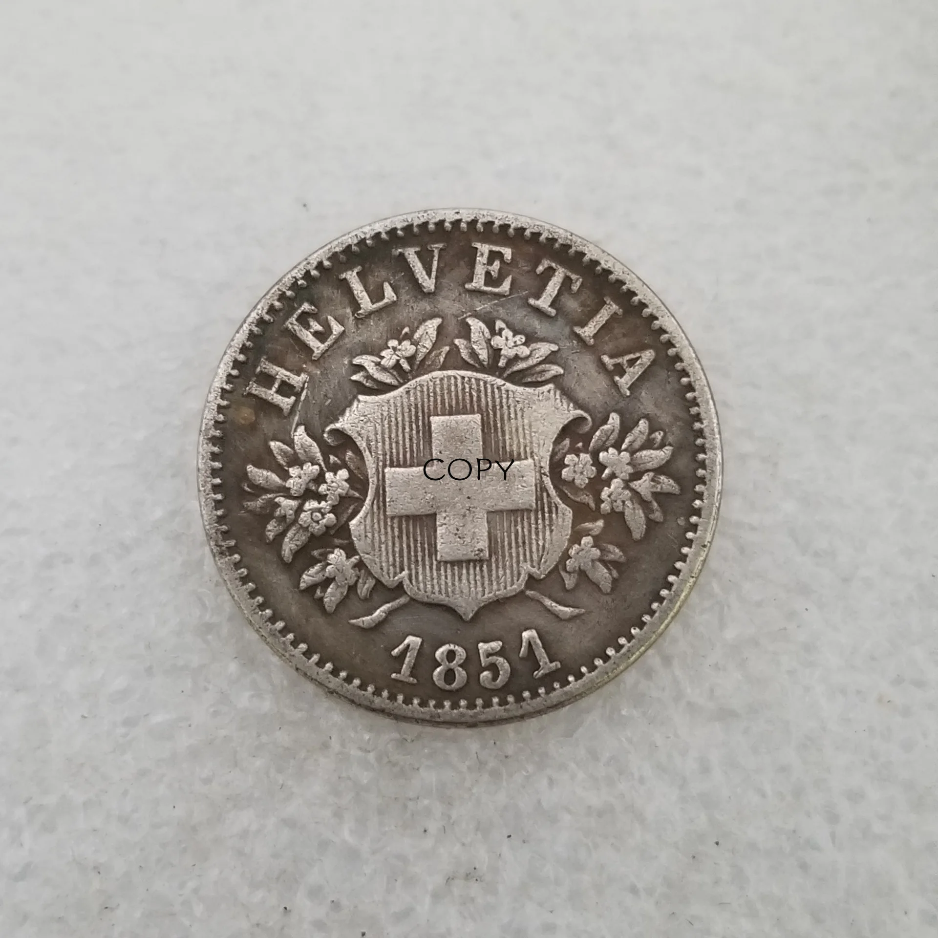 

Antique Crafts Bulgaria 1851 Silver-plated Brass and Old Coins #2461