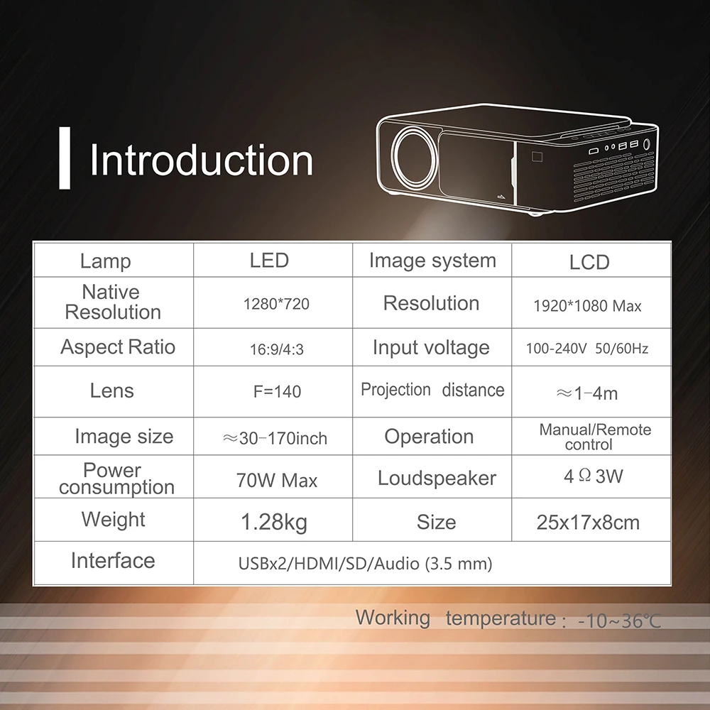 ЖК T6 Wifi проектор мини видео 3в1 AV кабель Поддержка 1080p HD светодиодный портативный