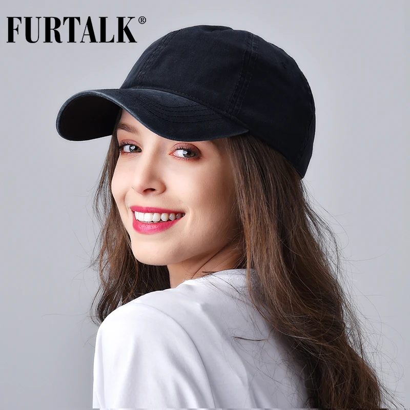 

Винтажная бейсболка FURTALK для мужчин и женщин, хлопковая кепка с эффектом потертости, с хвостом, Снэпбэк Кепка, лето