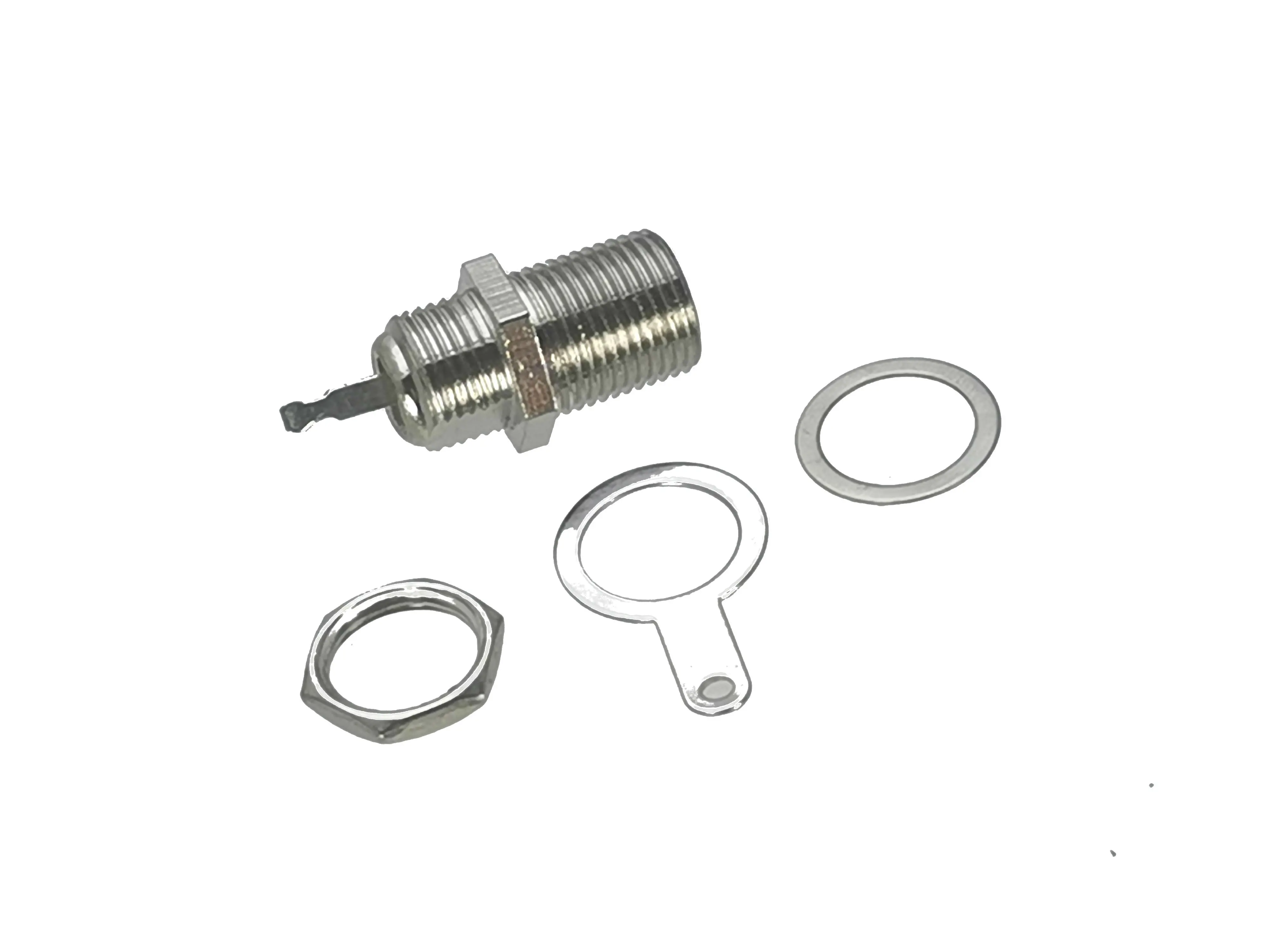 

10pcs Connector F TV female Jack Nut bulkhead solder cup desk mount RF COAXIAL