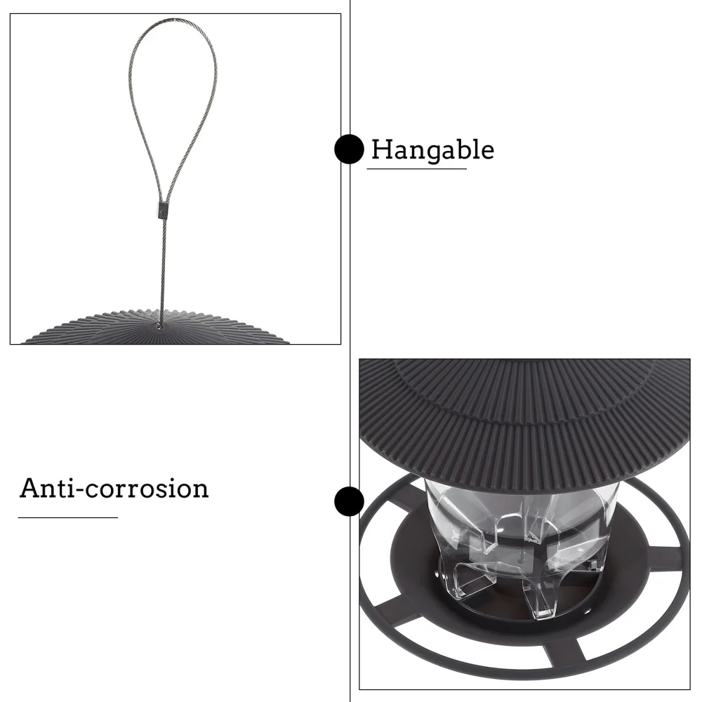 

Wild Bird Parrots Waterproof Feeder with Roof for Outdoor Garden Yard Backyard