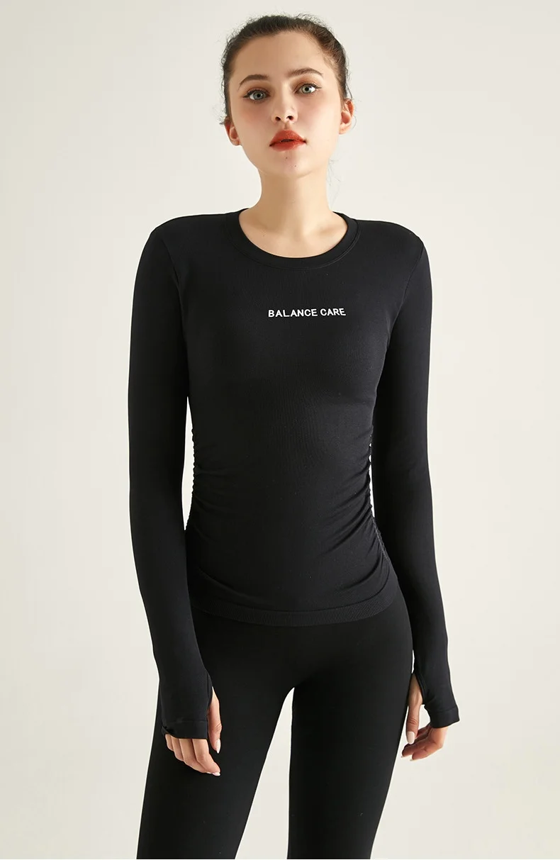 Новинка 2020 осенняя Женская Спортивная футболка Высокоэластичный Топ для