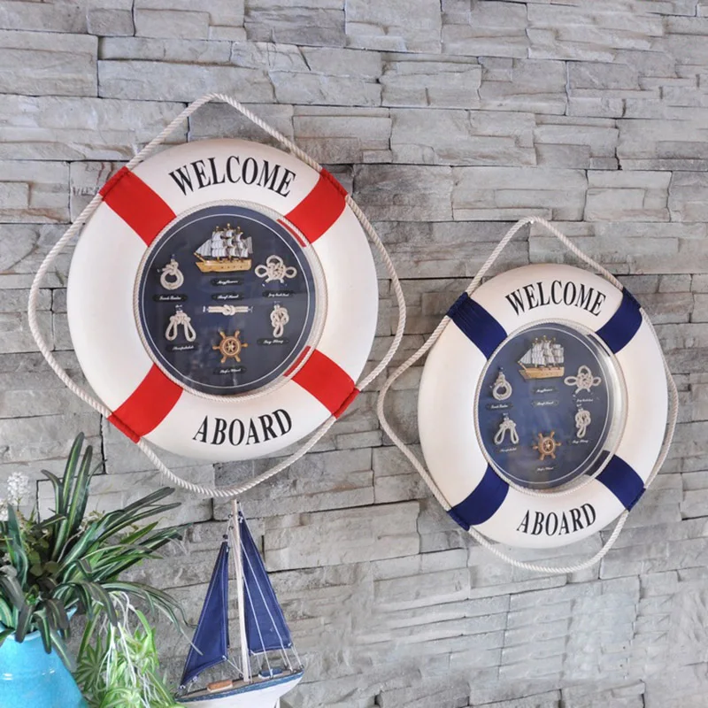 

Nautical Style Miniature Lifebuoy Decorative Mediterranean Style Home Welcome On Board Decorative Wall Home Decoration