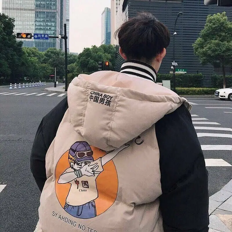 2020 men's clothing new cotton thickened coat bread autumn winter cotton-padded jacket to keep warm | Мужская одежда