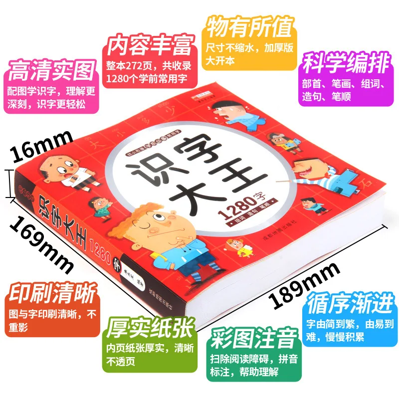 Детская Справочная книга из Китая для детей Libros включая картинку Pinyin каллиграфия