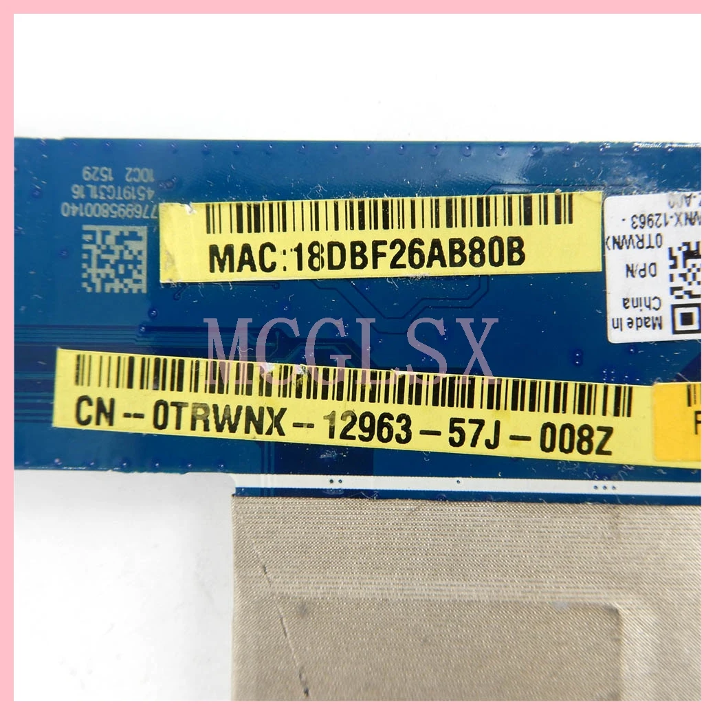 cn 0trwnx la b331p for latitude 13 7350 laptop motherboard with m 5y71 cpu 8gb ram trwnx working perfect free global shipping