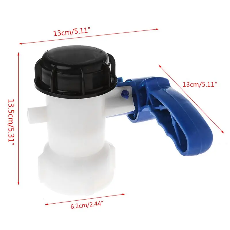 

IBC Tote Tank Butterfly Valve Drain Adapter 2.44" Coarse Thread U4LB