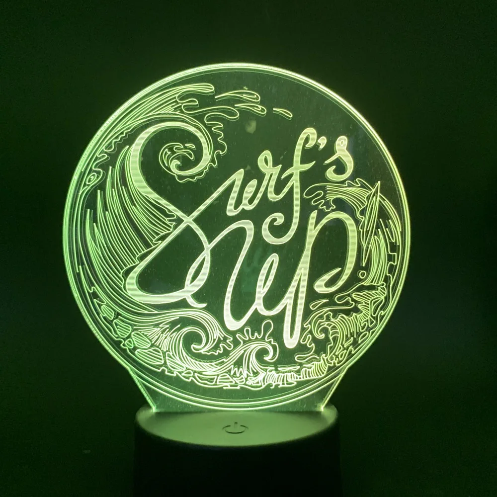 Ночной светильник s для жены подарок ко Дню Святого Валентина Led 3D сенсорный