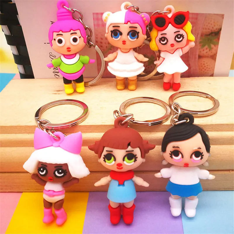 2019 new cartoon soft keychain surprise doll pendant children's bag ornaments promotional small gifts | Украшения и
