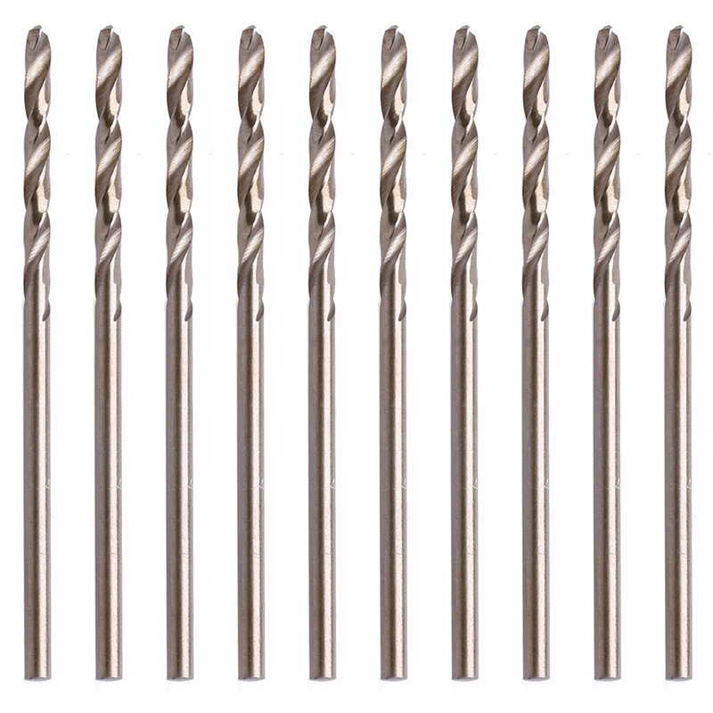 

10Pcs Durable 2mm M35 Triangle Shank HSS-Co Cobalt Twist Drill Spiral Drill Bit