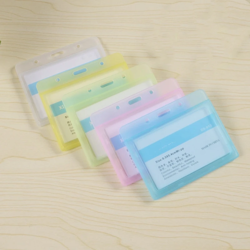 Прозрачные горизонтальные персонал работает держатель для карт Пластик значок ID