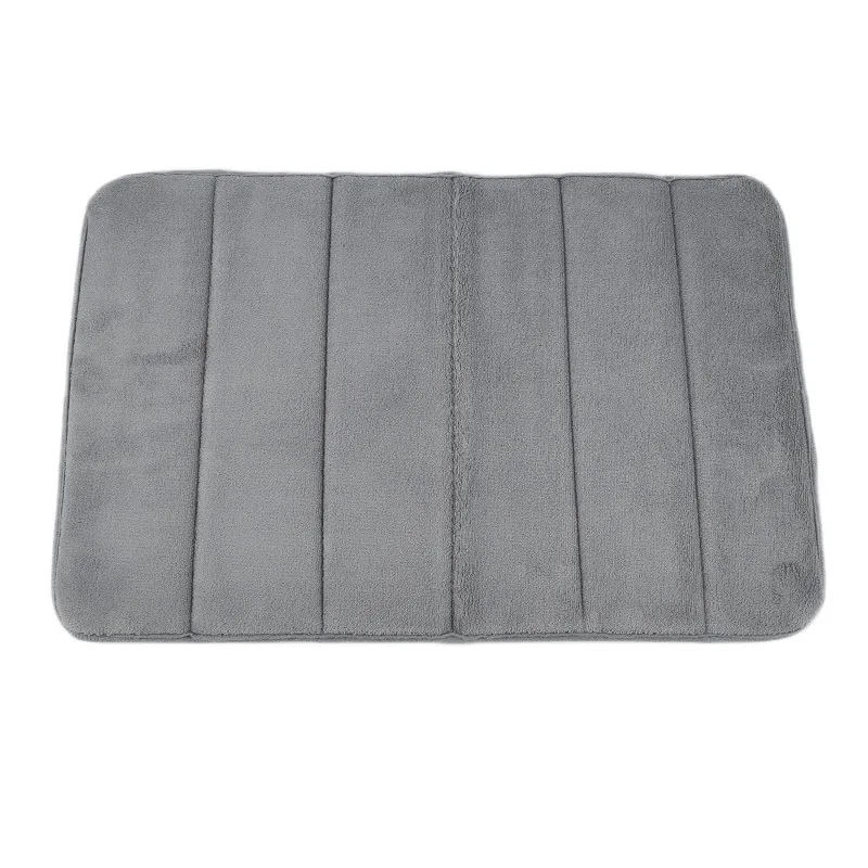 Silver Grey Прямая поставка, 1 шт., кухонный мягкий коврик 40*60 см для ванной, коврик для ванной комнаты, коврик из кораллового флиса с эффектом памяти, коврик для ванной, кухонный дверной пол - Цвет: Silver Grey