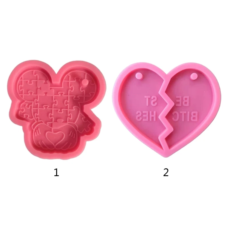 

Ручная работа любовь сердце форма брелок литье силиконовые формы брелок эпоксидная смола, форма DIY ремесла делая инструмент