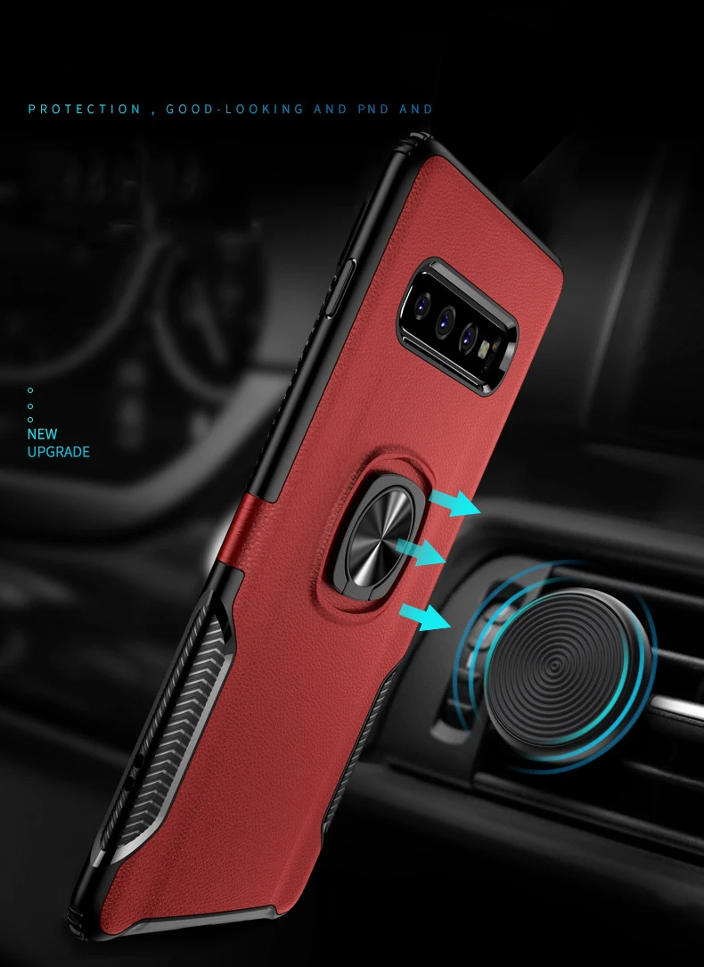 Lamorniea для samsung Galaxy S10 чехол металлическое кольцо автомобильная подставка силиконовый чехол для телефона samsung Galaxy S10 S8 S9 Plus S10E Note 8 9