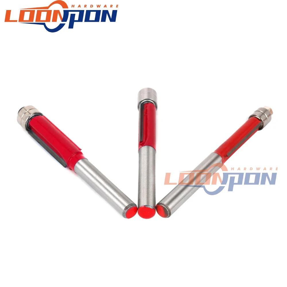 Набор фрез с подшипником набор из карбида вольфрама 3 шт. 1/4 5/16 3/8 6 мм хвостовик для