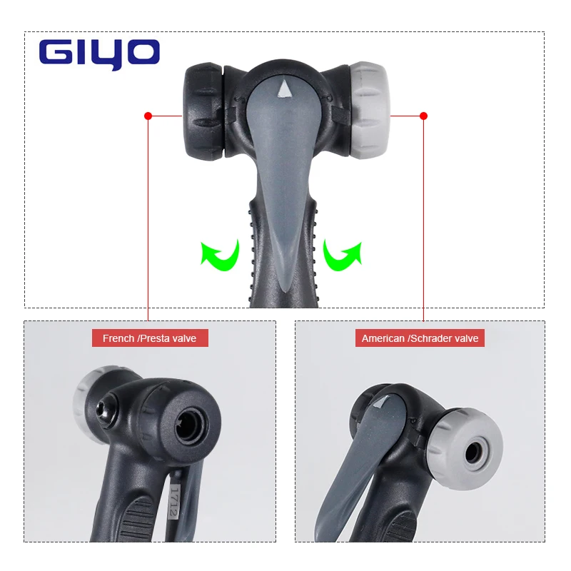 Адаптер для велосипедного насоса с шлангом и блокировкой большого пальца