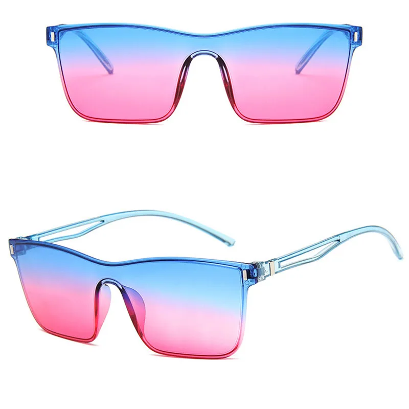 Яркие линзы негабаритные солнцезащитные очки для женщин ретро бренд мужчин и