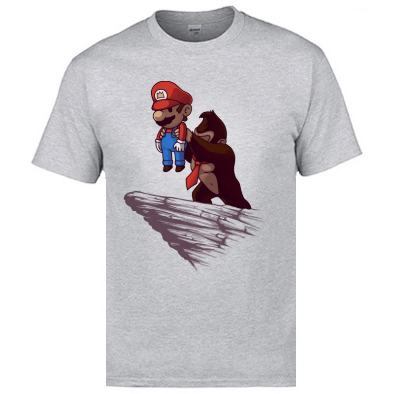 Kong игровой King Супер Марио для мужчин футболка размера плюс Повседневная с