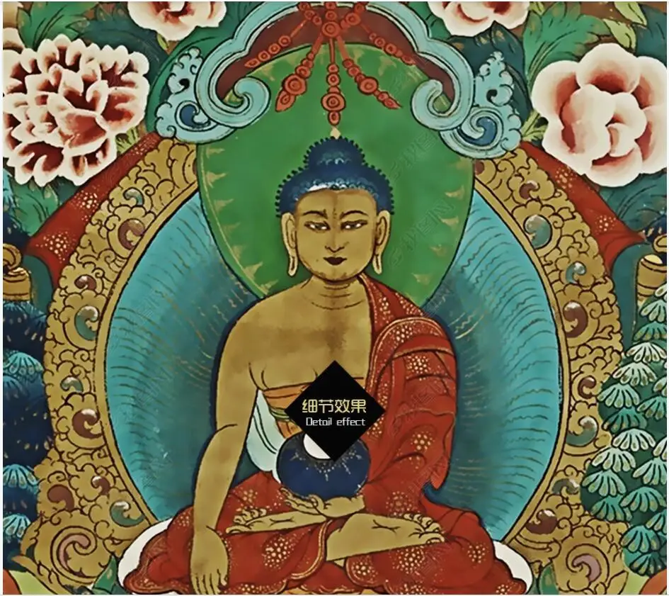 

WDBH Custom photo mural 3d ceiling murals wallpaper Chinese Tang Dynasty Buddhist Character Card background home decor living room 3d wall murals wallpaper for walls 3d