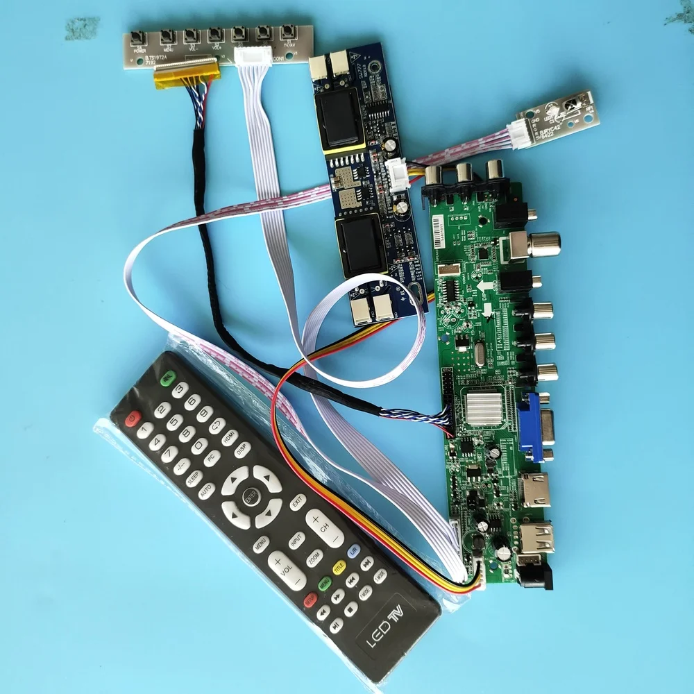 Набор для планшетов DVB-T 1440X900 AV TV USB 4 CCFL, цифровой ЖК-экран, плата контроллера HDMI VGA, 30 контактов, 19 дюймов