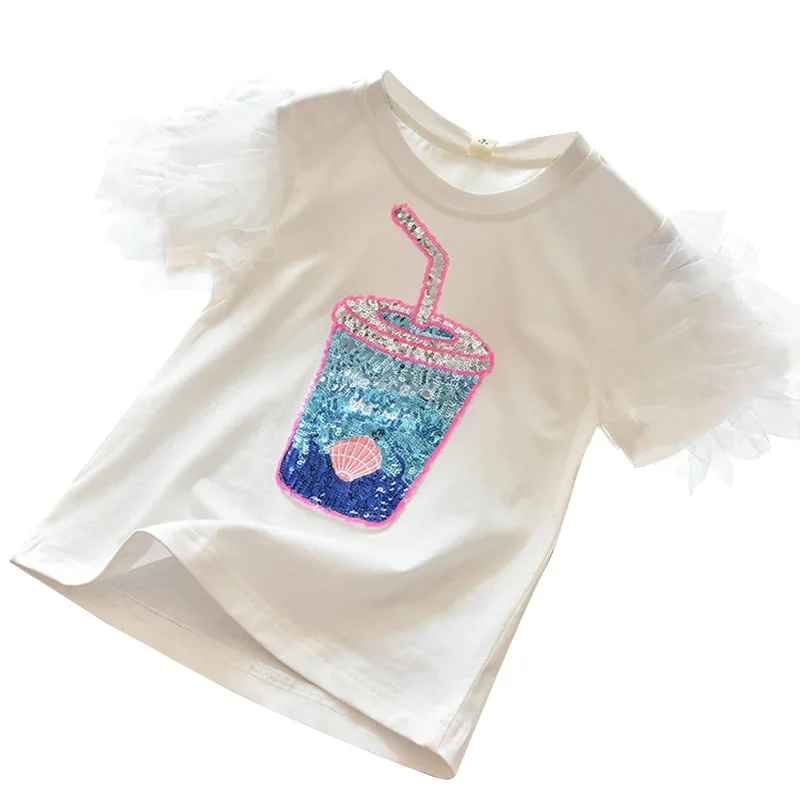 2021 новый летний Единорог футболки Фламинго футболка для девочек хлопковые топы