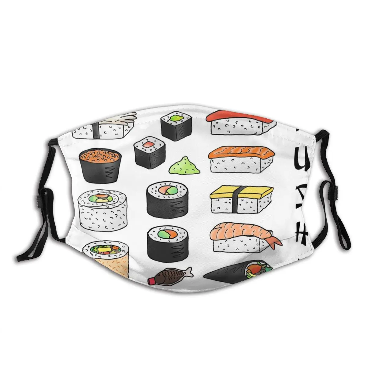 Японские суши с забавными выражениями лица для мужчин и женщин уличные виды