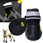 Светоотражающая Обувь для собак, носки, зимние ботинки для собак, обувь, дождевая одежда, нескользящая обувь для домашних животных, обувь для средних и больших собак, питбуль