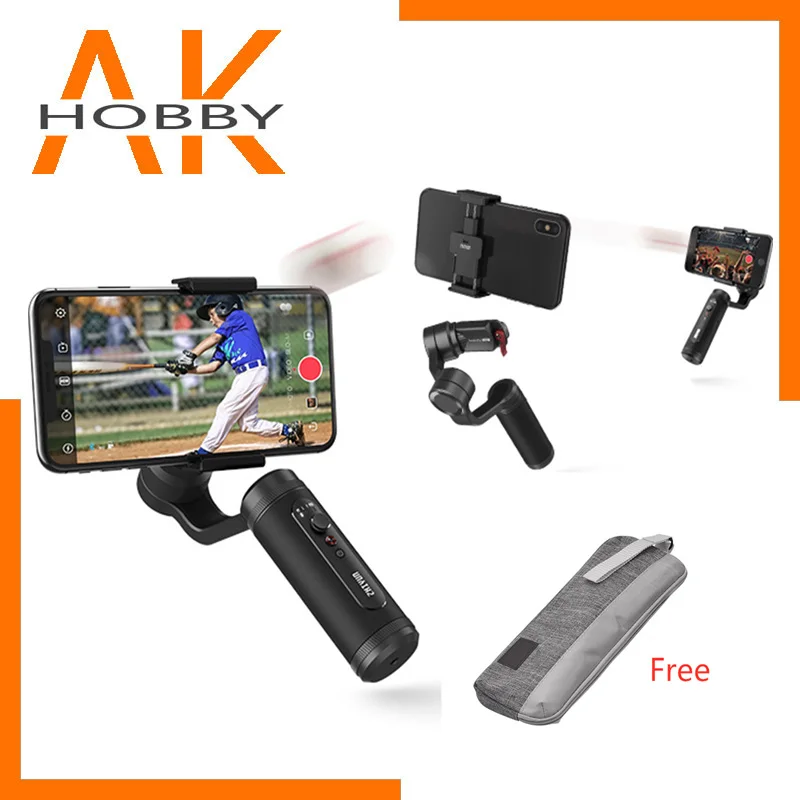 3-осевой Ручной Стабилизатор Zhiyun Smooth Q2 для iPhone 11/11 Pro/Xs/7/8 Plus/Samsung Galaxy/Huawei Vlog YouTube -