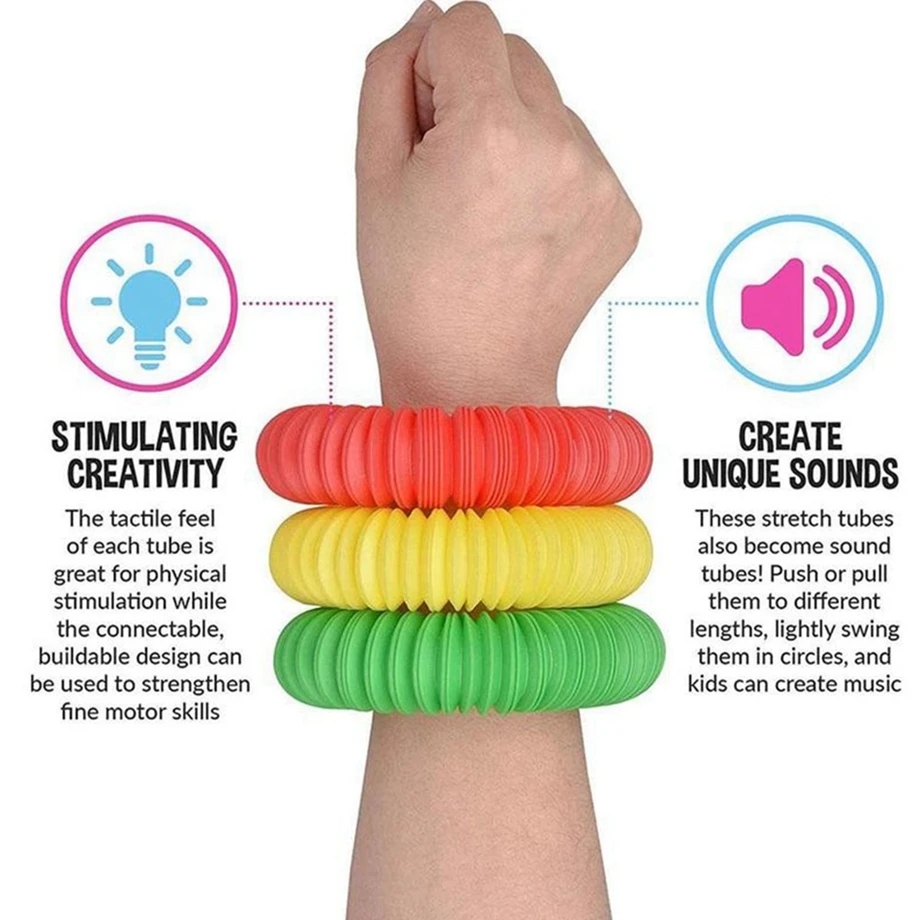 Juguete sensorial para ni&ntilde;os, conducto de descompresi&oacute;n sensorial para autismo, desarrollo temprano, educativo, plegable-3