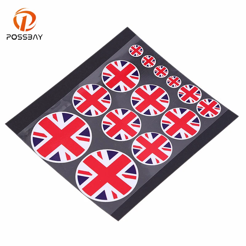 Square/Round UK France Italy Flag Stickers Car Motorcycle Decorarion Whole Body Window Windshield Decal Sticker Styling | Автомобили и