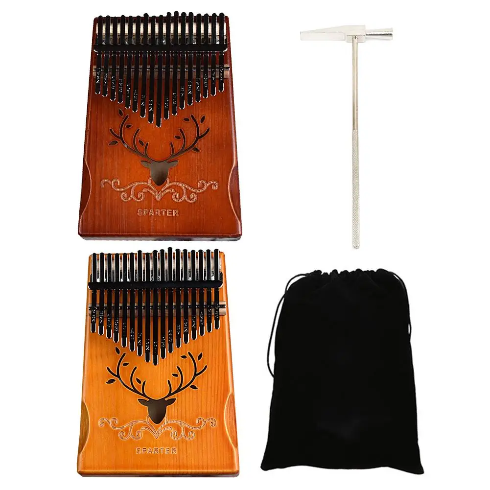 17 клавиш Kalimba большой палец пианино высокое качество дерево корпус из красного