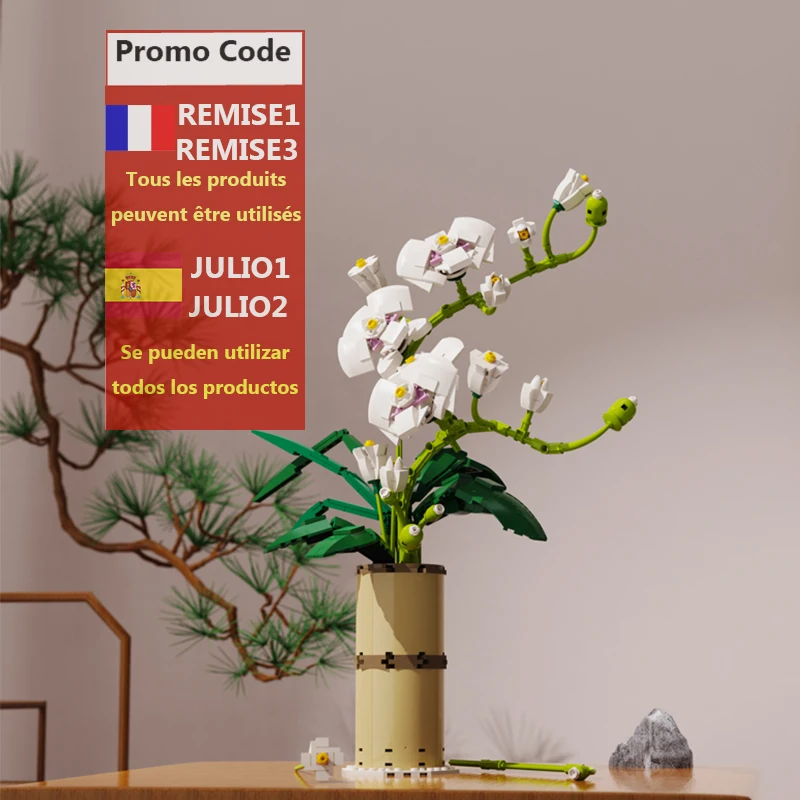 Цветная ваза фаленопсис цветы букеты растения строительные блоки горшечные