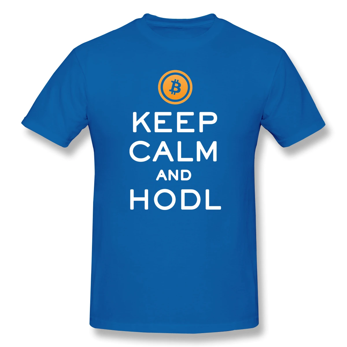 

Dogecoin 2021 New Arrival T-Shirt Keep Calm And HODL Crewneck Cotton for Men
