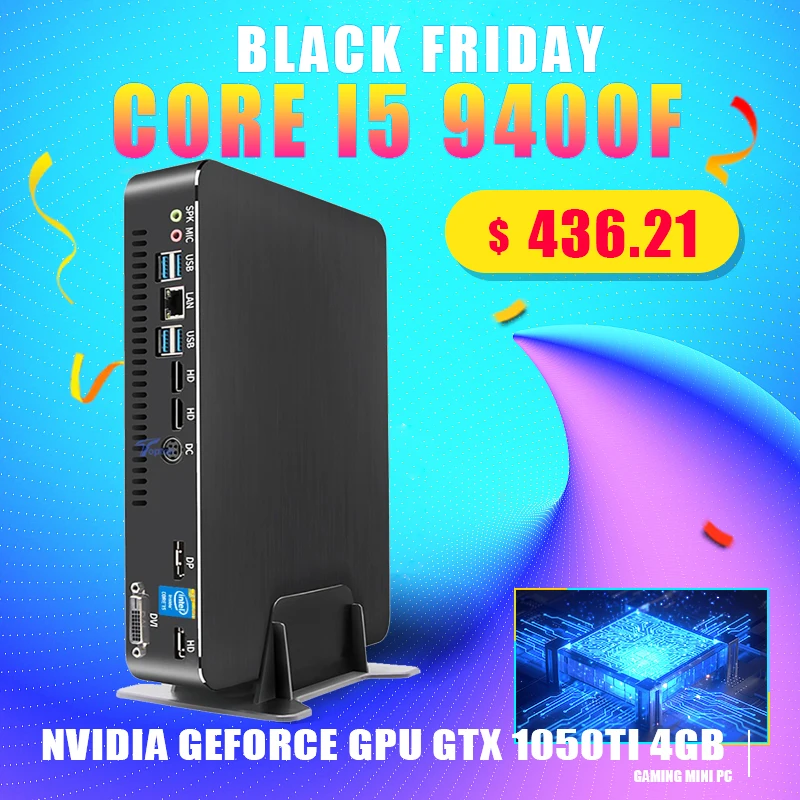 Игровой компьютер Intel i5-9400F i7 8700 i3 9100F i9 9900 Nvidia GTX1050 4 Гб процессор 2 * DDR4 Max 64 HDMI 0 1 DP DVI PC