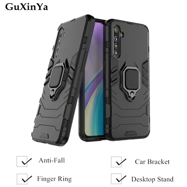 Чехол для телефона Realme XT роскошный армированный чехол с магнитным кольцом OPPO Fundas
