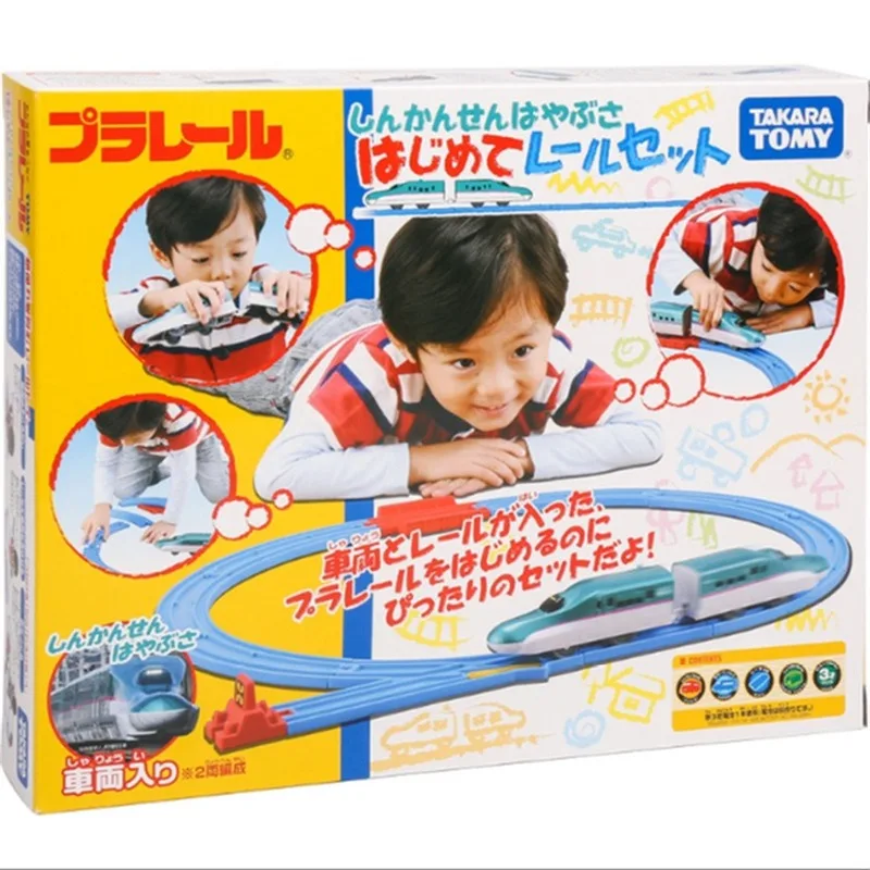 Оригинальный Takara Tomy Tomica Plarail Электрический поезд трек Shinkansen стартовый комплект