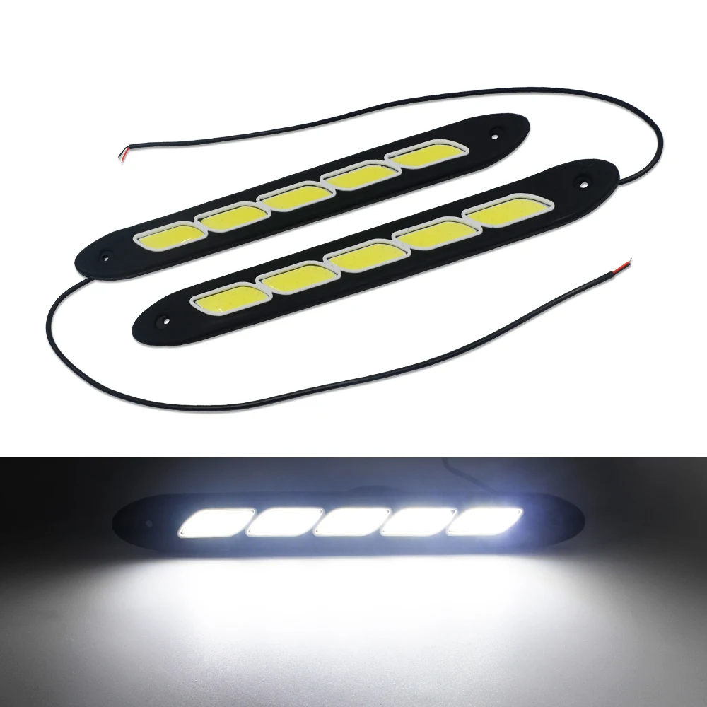 

2 pcs * Perfect Led Super Bright Waterproof COB DRL 17cm Car lights I Styling DRL 2 Pcs COB LED Daytime Running Light