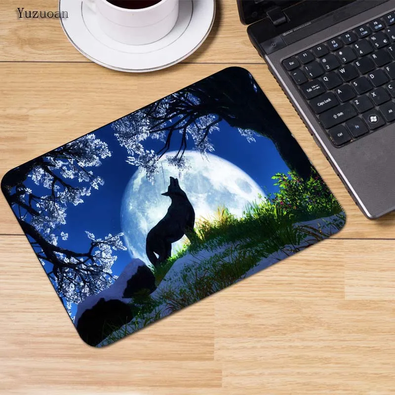 250x290x2mm Yuzuoan коврик для мыши на заказ белый волк в горы дикий компьютерный Ноутбук Прочный нескользящий коврик для мыши Размер для 18*22 см - Цвет: 250x290x2mm