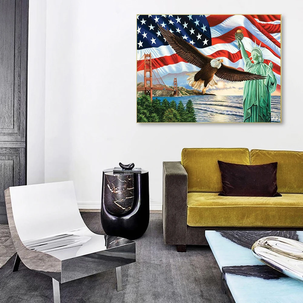 Алмазная живопись 5d сделай сам мозаика с изображением орла вышивка крестиком