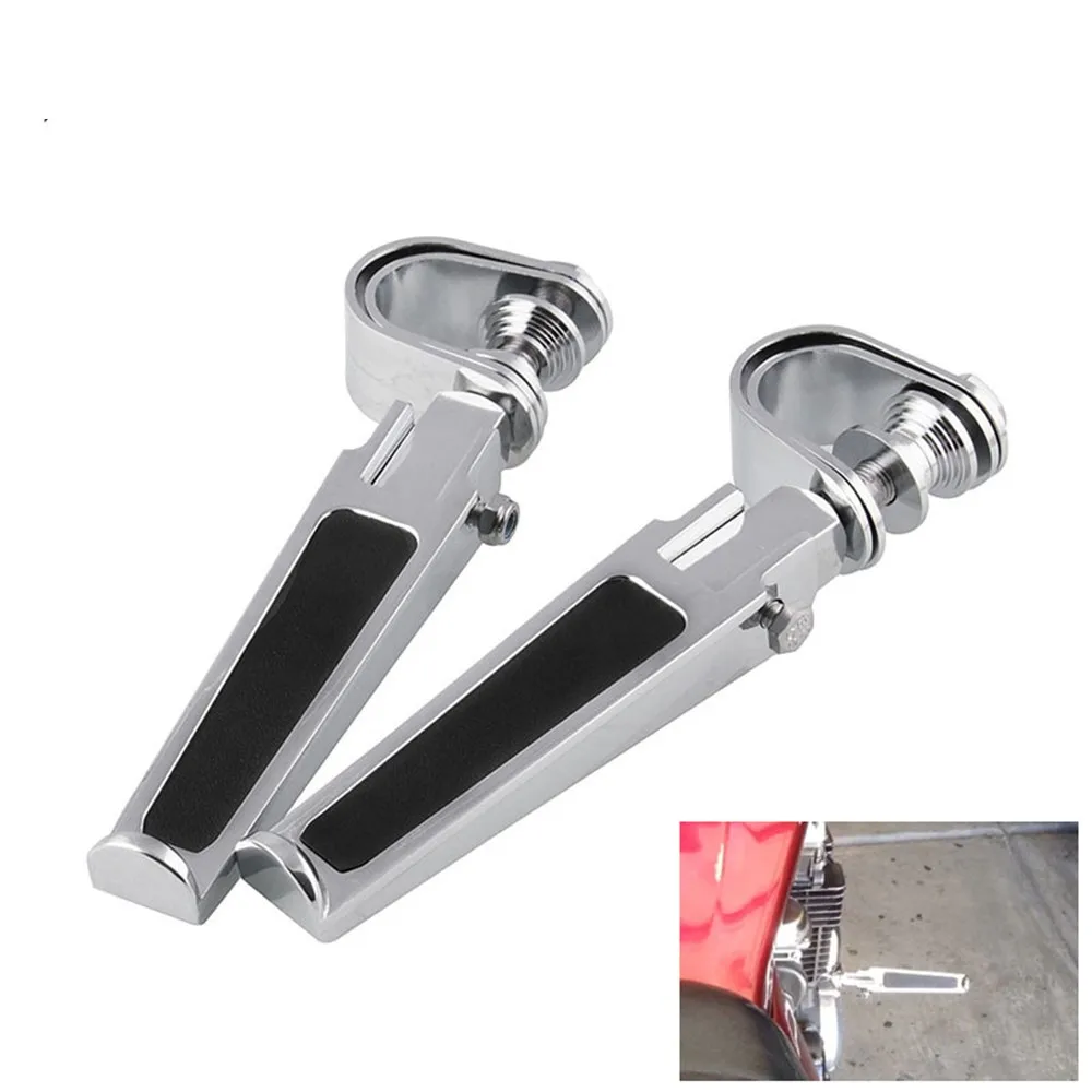 2x Folding Highway Motorcycle Clamp On U-type Foot Pegs Clamps Kit Parts Fine Quality Aluminum Alloy Material | Автомобили и