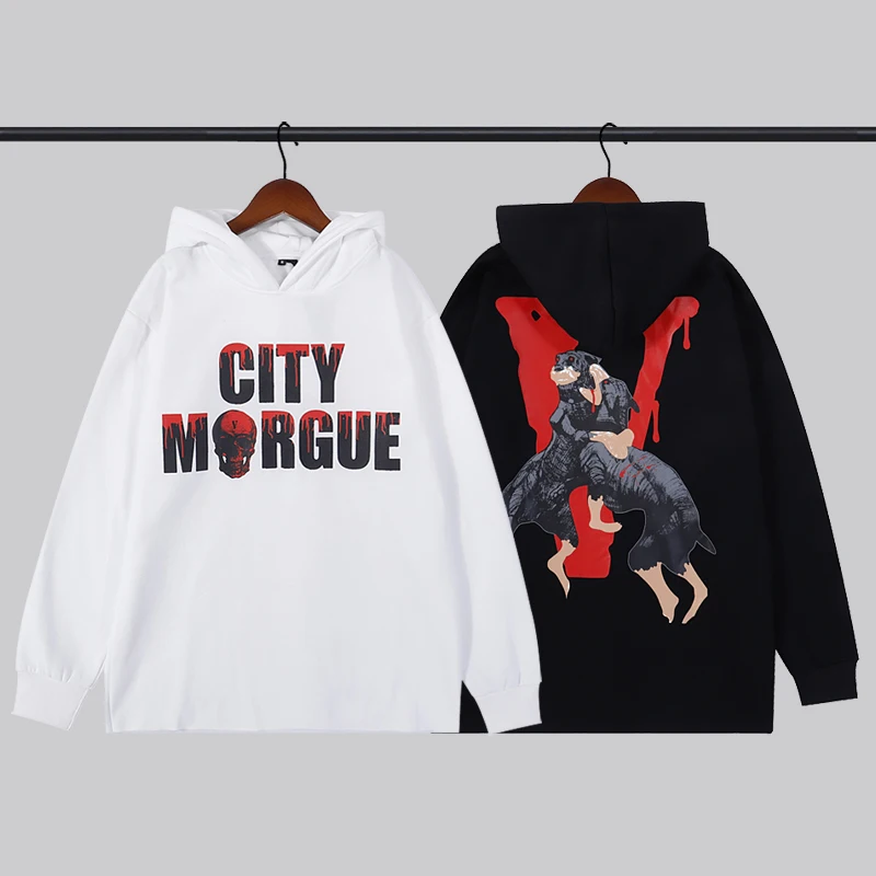 

21ss autumn and winter new Vlone hip-hop casual loose men and women with the same paragraph hooded hooded sweater Sweatshirt