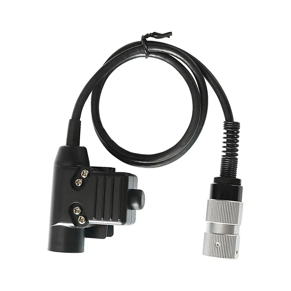 U94 6 pin PTT+U-283 / U 6 pin plug turn to Kenwood walkie-talkie connector for PRC152 PRC148 Dummy case Tactical headset adapter