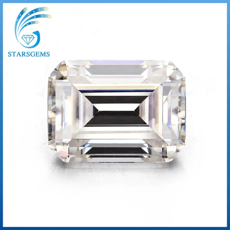 Starsgem классический изумруд прямоугольной огранки 6*8 мм GH Муассанит 1.5CT россыпью