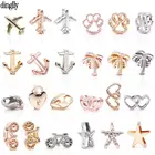 DINGLLY 2 шт. 10 мм бусины насекомое амулет якорь подходят оригинальные бренды браслет из нержавеющей стали ключевой ремень браслет из бисера